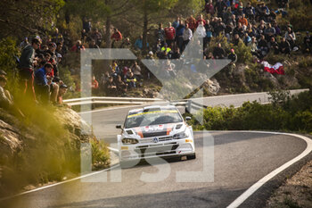 2021-10-16 - 25 Linnamae Georg (est), Morgan James (gbr), ALM Motorsport, Volkswagen Polo GTi, action during the RACC Rally Catalunya de Espana, 11th round of the 2021 FIA WRC, FIA World Rally Championship, from October 14 to 17, 2021 in Salou, Catalonia, Spain - RACC RALLY CATALUNYA DE ESPANA, 11TH ROUND OF THE 2021 FIA WRC, FIA WORLD RALLY CHAMPIONSHIP - RALLY - MOTORS