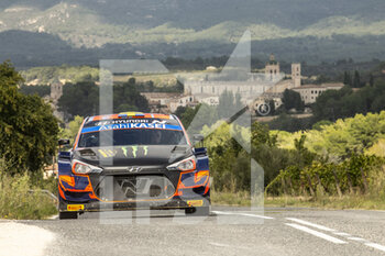 2021-10-16 - 02 Solberg Oliver (swe), Johnston Aaron (irl), Hyundai 2C Competition, Hyundai i20 Coupé WRC, action during the RACC Rally Catalunya de Espana, 11th round of the 2021 FIA WRC, FIA World Rally Championship, from October 14 to 17, 2021 in Salou, Catalonia, Spain - RACC RALLY CATALUNYA DE ESPANA, 11TH ROUND OF THE 2021 FIA WRC, FIA WORLD RALLY CHAMPIONSHIP - RALLY - MOTORS