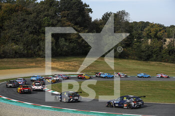 2021-10-17 - Race 2 start of the race, depart, during the 2021 FIA WTCR Race of France, 6th round of the 2021 FIA World Touring Car Cup, on the Circuit Pau-Arnos, from October 16 to 17, 2021 in Arnos, France - 2021 FIA WTCR RACE OF FRANCE, 6TH ROUND OF THE 2021 FIA WORLD TOURING CAR CUP - RALLY - MOTORS