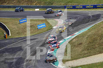 2021-10-17 - 79 Huff Rob (gbr), Zengo Motorsport, Cupra Leon Competicion TCR, action 08 Engstler Luca (ger), Engstler Hyundai N Liqui Moly Racing Team, Hyundai Elantra N TCR, action 18 Monteiro Tiago (por), ALL-INKL.DE Munnich Motorsport, Honda Civic Type R TCR (FK8), action during the 2021 FIA WTCR Race of France, 6th round of the 2021 FIA World Touring Car Cup, on the Circuit Pau-Arnos, from October 16 to 17, 2021 in Arnos, France - 2021 FIA WTCR RACE OF FRANCE, 6TH ROUND OF THE 2021 FIA WORLD TOURING CAR CUP - RALLY - MOTORS