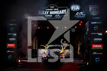 2021-10-22 - ERDI JR Tibor (HUN), CSOKO Zoltan (HUN), ERDI TEAM KFT , Mitsubishi Lancer Evo X, portrait during the 2021 FIA ERC Rally Hungary, 7th round of the 2021 FIA European Rally Championship, from October 21 to 24, 2021 in Nyiregyhaza, Hungary - 2021 FIA ERC RALLY HUNGARY, 7TH ROUND OF THE 2021 FIA EUROPEAN RALLY CHAMPIONSHIP - RALLY - MOTORS