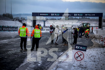 2021-11-27 - Track delay during the World RX of Germany, 8th and 9th round of the 2021 FIA World Rallycross Championship, FIA WRX, from November 27 and 28 on the Nürburgring, in Nürburg, Germany - WORLD RX OF GERMANY, 8TH AND 9TH ROUND OF THE 2021 FIA WORLD RALLYCROSS CHAMPIONSHIP, FIA WRX - RALLY - MOTORS