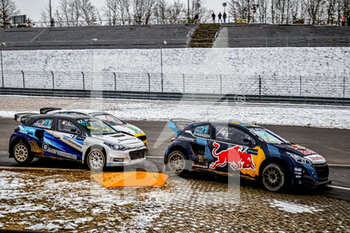 2021-11-28 - 21 HANSEN Timmy (SWE), team Hansen World RX Team, Peugeot 208, World RX, action, 92 Anton MARKLUND (SWE) of team Hedströms Motorsport of World RX, action during the World RX of Germany, 8th and 9th round of the 2021 FIA World Rallycross Championship, FIA WRX, from November 27 and 28 on the Nürburgring, in Nürburg, Germany - 2021 FIA WORLD RALLYCROSS CHAMPIONSHIP, FIA WRX - RALLY - MOTORS