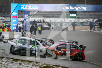 2021-11-28 - 23 SZABO Krisztian (HUN), team GRX-SET World RX Team, Hyundai i20, World RX, action, 95 Yury BELEVSKIY (CHE) of team Volland Racing KFT. of World RX, action during the World RX of Germany, 8th and 9th round of the 2021 FIA World Rallycross Championship, FIA WRX, from November 27 and 28 on the Nürburgring, in Nürburg, Germany - 2021 FIA WORLD RALLYCROSS CHAMPIONSHIP, FIA WRX - RALLY - MOTORS