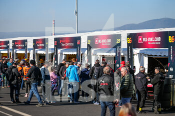 10/10/2021 - The WTCR Paddock with fans during the 2021 FIA WTCR Race of Czech Republic, 5th round of the 2021 FIA World Touring Car Cup, on the Autodrom Most, from October 8 to 10, 2021 in Most, Czech Republic - 2021 FIA WTCR RACE OF CZECH REPUBLIC, 5TH ROUND OF THE 2021 FIA WORLD TOURING CAR CUP - TURISMO E GRAN TURISMO - MOTORI