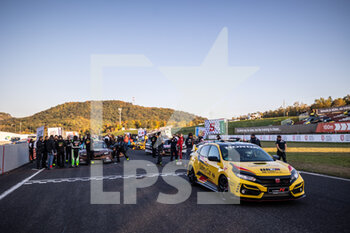 10/10/2021 - safety car, second starting grid, grille de depart, after the red flag during the Race 2 of the 2021 FIA WTCR Race of Czech Republic, 5th round of the 2021 FIA World Touring Car Cup, on the Autodrom Most, from October 8 to 10, 2021 in Most, Czech Republic - 2021 FIA WTCR RACE OF CZECH REPUBLIC, 5TH ROUND OF THE 2021 FIA WORLD TOURING CAR CUP - TURISMO E GRAN TURISMO - MOTORI