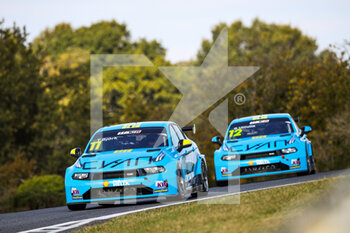 16/10/2021 - 11 Bjork Thed (swe), Cyan Performance Lynk & Co, Lync & Co 03 TCR, 12 Urrutia Santiago (uru), Cyan Performance Lynk & Co, Lync & Co 03 TCR, action during the 2021 FIA WTCR Race of France, 6th round of the 2021 FIA World Touring Car Cup, on the Circuit Pau-Arnos, from October 16 to 17, 2021 in Arnos, France - 2021 FIA WTCR RACE OF FRANCE, 6TH ROUND OF THE 2021 FIA WORLD TOURING CAR CUP - TURISMO E GRAN TURISMO - MOTORI