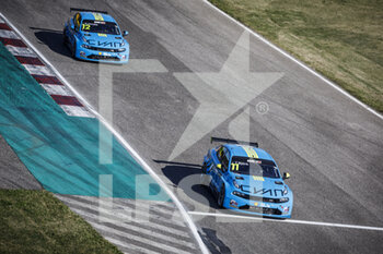 2021-11-05 - 11 Bjork Thed (swe), Cyan Performance Lynk & Co, Lync & Co 03 TCR, action, 12 Urrutia Santiago (uru), Cyan Performance Lynk & Co, Lync & Co 03 TCR, action, during the 2021 FIA WTCR Race of Italy, 7th round of the 2021 FIA World Touring Car Cup, on the Adria International Raceway, from November 6 to 7, 2021 in Adria, Italy - 2021 FIA WTCR RACE OF ITALY, 7TH ROUND OF THE 2021 FIA WORLD TOURING CAR CUP - GRAND TOURISM - MOTORS