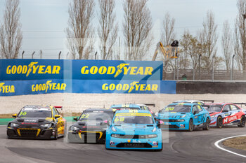 2021-11-07 - 68 Ehrlacher Yann (fra), Cyan Racing Lynk & Co, Lync & Co 03 TCR, 22 Vervisch Frederic (bel), Comtoyou Team Audi Sport, Audi RS 3 LMS TCR (2021), 16 Magnus Gilles (bel), Comtoyou Team Audi Sport, Audi RS 3 LMS TCR (2021), action during the 2021 FIA WTCR Race of Italy, 7th round of the 2021 FIA World Touring Car Cup, on the Adria International Raceway, from November 6 to 7, 2021 in Adria, Italy - 2021 FIA WTCR RACE OF ITALY, 7TH ROUND OF THE 2021 FIA WORLD TOURING CAR CUP - GRAND TOURISM - MOTORS