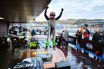 2021-11-28 - Azcona Mikel (spa), Zengo Motorsport, Cupa Leon Competicion TCR, portrait celebration victory during the 2021 FIA WTCR Race of Russia, 8th round of the 2021 FIA World Touring Car Cup, on the Sochi Autodrom, from November 27 to 28, 2021 in Sochi, Russia- Photo Evgeniy Safronov / DPPI - 2021 FIA WTCR RACE OF RUSSIA, 8TH ROUND OF THE 2021 FIA WORLD TOURING CAR CUP - GRAND TOURISM - MOTORS