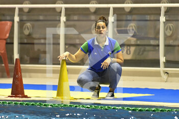 2021-11-18 - Maria De Los Angeles of CE Mediterrani (ESP) in action during the Waterpolo Euro League Women, Group B, Day 1 between CE Mediterrani and FTC Telecom Budapest at Polo Natatorio, 18th November, 2021 in Rome, Italy.  - CN MEDITERRANI BARCELONA VS FTC TELEKOM BUDAPEST - EURO LEAGUE WOMEN - WATERPOLO