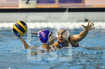 2021-11-18 - Myriam OUCHACHE of Lille UC (FRA)  in action during the Waterpolo Euro League Women, Group B, Day 1 between Lille UC and Sirens Malta at Polo Natatorio, 18th November, 2021 in Rome, Italy.  - LILLE UC VS SIRENS MALTA - EURO LEAGUE WOMEN - WATERPOLO