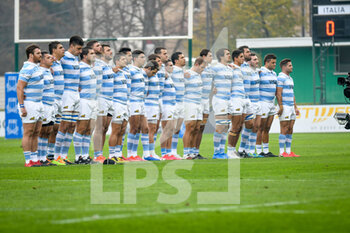2021-11-13 - Argentina team during the national anthem - TEST MATCH 2021, ITALIA VS ARGENTINA - AUTUMN NATIONS SERIES - RUGBY