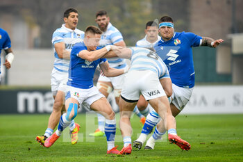 2021-11-13 - Facundo Isa (Argentina) tackled by Stephen Varney (Italy) - TEST MATCH 2021, ITALIA VS ARGENTINA - AUTUMN NATIONS SERIES - RUGBY