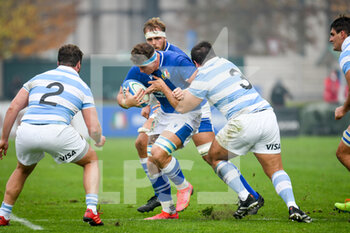 2021-11-13 - Giovanni Licata (Italy) hindered by Francisco Gomez Kodela (Argentina) - TEST MATCH 2021, ITALIA VS ARGENTINA - AUTUMN NATIONS SERIES - RUGBY