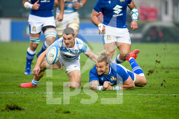 2021-11-13 - Mateo Carreras (Argentina) and Federico Mori (Italy) in action - TEST MATCH 2021, ITALIA VS ARGENTINA - AUTUMN NATIONS SERIES - RUGBY