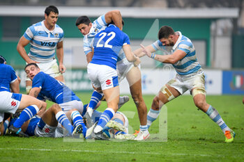 2021-11-13 - Alessandro Fusco (Italy) tackled by Gonzalo Bertranou (Argentina) - TEST MATCH 2021, ITALIA VS ARGENTINA - AUTUMN NATIONS SERIES - RUGBY