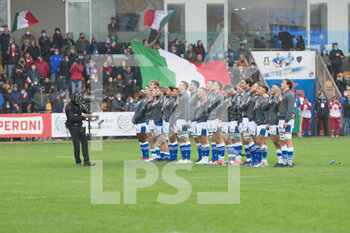 2021-11-20 - Italians teams during national anthems - ITALIA VS URUGUAY - AUTUMN NATIONS SERIES - RUGBY