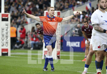 2021-11-14 - Referee Murphy Damon of Australia during the Autumn Nations Series 2021, rugby union test match between France and Georgia on November 14, 2021 at Stade Matmut Atlantique in Bordeaux, France - TEST MATCH 2021 - FRANCE VS GEORGIA - AUTUMN NATIONS SERIES - RUGBY