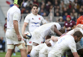 2021-11-14 - Antoine Dupont of France during the Autumn Nations Series 2021, rugby union test match between France and Georgia on November 14, 2021 at Stade Matmut Atlantique in Bordeaux, France - TEST MATCH 2021 - FRANCE VS GEORGIA - AUTUMN NATIONS SERIES - RUGBY