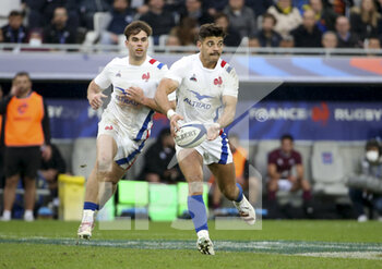 2021-11-14 - Romain Ntamack, Damian Penaud (left) of France during the Autumn Nations Series 2021, rugby union test match between France and Georgia on November 14, 2021 at Stade Matmut Atlantique in Bordeaux, France - TEST MATCH 2021 - FRANCE VS GEORGIA - AUTUMN NATIONS SERIES - RUGBY