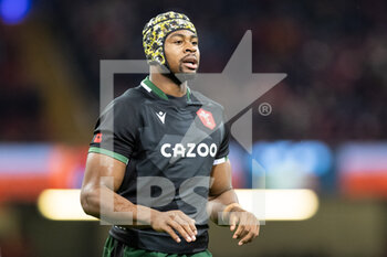 2021-11-14 - Christ Tshiunza of Wales during the Autumn Nations Series 2021, rugby union test match between Wales and Fiji on November 14, 2021 at Principality Stadium in Cardiff, Wales - TEST MATCH 2021 - WALES VS FIJI - AUTUMN NATIONS SERIES - RUGBY