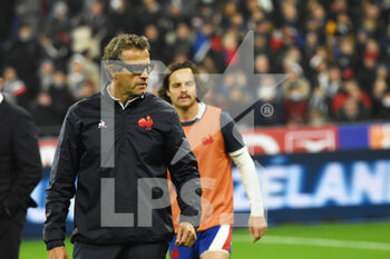 2021-11-20 - Head coach of France Fabien Galthie during the Autumn Nations Series 2021, rugby union test match between France and New Zealand on November 20, 2021 at Stade de France in Saint-Denis, France - FRANCE VS NEW ZEALAND (ALL BLACKS) - AUTUMN NATIONS SERIES - RUGBY