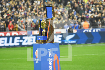 2021-11-20 - World Cup Webb-Ellis trophy during the Autumn Nations Series 2021, rugby union test match between France and New Zealand on November 20, 2021 at Stade de France in Saint-Denis, France - FRANCE VS NEW ZEALAND (ALL BLACKS) - AUTUMN NATIONS SERIES - RUGBY