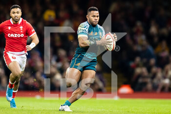 2021-11-20 - Filipo Daugunu of Australia during the Autumn Nations Series 2021, rugby union test match between Wales and Australia on November 20, 2021 at the Principality Stadium in Cardiff, Wales - TEST MATCH 2021 - WALES VS AUSTRALIA - AUTUMN NATIONS SERIES - RUGBY