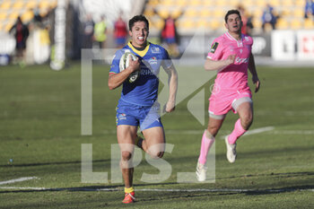 2021-12-11 - Jacopo Trulla (Zebre) flies to the try - ZEBRE RUGBY CLUB VS BIARRITZ OLYMPIQUE - CHALLENGE CUP - RUGBY