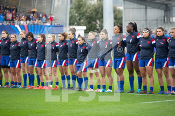 2021-11-06 - Team of France during the Women's Autumn Internationals rugby union match between France and South Africa on November 6, 2021 at La Rabine stadium in Vannes, France - WOMEN'S TEST MATCH FRANCE VS SOUTH AFRICA - TEST MATCH - RUGBY