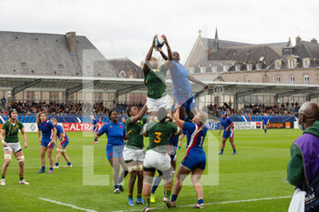 2021-11-06 - Nolusindiso Booi of South Africa, Coumba Diallo of France during the Women's Autumn Internationals rugby union match between France and South Africa on November 6, 2021 at La Rabine stadium in Vannes, France - WOMEN'S TEST MATCH FRANCE VS SOUTH AFRICA - TEST MATCH - RUGBY