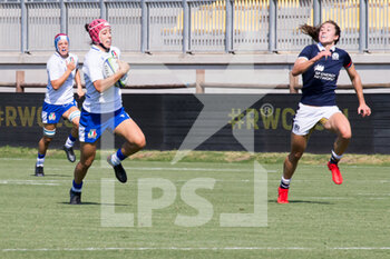 2021-09-13 - Vittoria Ostuni Minuzzi (Italy) runs to score a try - RUGBY WOMEN'S WORLD CUP 2022 QUALIFICATION - ITALY VS SCOTLAND - WORLD CUP - RUGBY