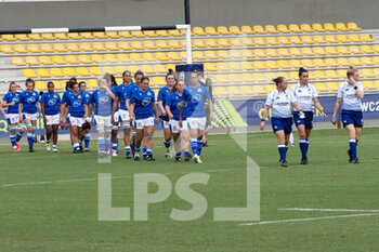 2021-09-25 - Italian team entered the field - RUGBY WOMEN'S WORLD CUP 2022 QUALIFICATION - ITALY VS SPAIN - WORLD CUP - RUGBY