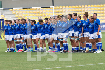 2021-09-25 - the Italian  team during national anthems - RUGBY WOMEN'S WORLD CUP 2022 QUALIFICATION - ITALY VS SPAIN - WORLD CUP - RUGBY
