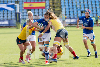 2021-09-25 - Francesca Sgorbini (Italy) carries the ball - RUGBY WOMEN'S WORLD CUP 2022 QUALIFICATION - ITALY VS SPAIN - WORLD CUP - RUGBY