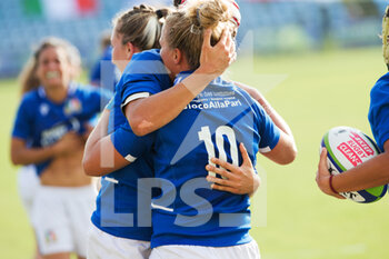 2021-09-25 - Veronica Madia (Italy) celebrates after his try - RUGBY WOMEN'S WORLD CUP 2022 QUALIFICATION - ITALY VS SPAIN - WORLD CUP - RUGBY