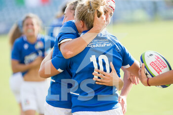2021-09-25 - Veronica Madia (Italy) celebrates after his try - RUGBY WOMEN'S WORLD CUP 2022 QUALIFICATION - ITALY VS SPAIN - WORLD CUP - RUGBY
