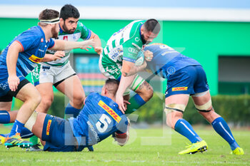 2021-09-25 - Lorenzo Cannone (Benetton Treviso), Ernst van Rhyn (DHL Stormers) and Salmaan Moerat (DHL Stormers) - BENETTON RUGBY VS DHL STORMERS - UNITED RUGBY CHAMPIONSHIP - RUGBY