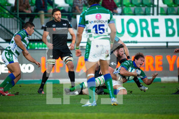 2021-10-16 - Michele Lamaro (Benetton Treviso) and Alex Cuthbert (Ospreys Rugby) - BENETTON RUGBY VS OSPREYS - UNITED RUGBY CHAMPIONSHIP - RUGBY