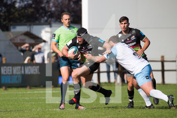 2021-10-16 - Luca BIGI (Zebre Parma) is tackled by scottish player - ZEBRE RUGBY CLUB VS GLASGOW WARRIORS - UNITED RUGBY CHAMPIONSHIP - RUGBY