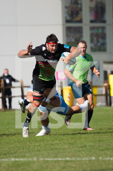 2021-10-16 - David SISI (Zebre Parma) is plated by Sione TUIPULOTU (Glasgow Warriors) - ZEBRE RUGBY CLUB VS GLASGOW WARRIORS - UNITED RUGBY CHAMPIONSHIP - RUGBY