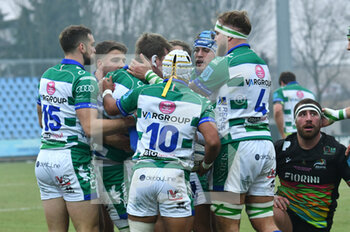 2021-12-24 - Benetton treviso celebrates the second try - ZEBRE RUGBY CLUB VS BENETTON RUGBY - UNITED RUGBY CHAMPIONSHIP - RUGBY