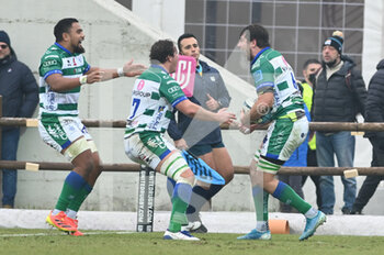 2021-12-24 - benetton celebrates the try - ZEBRE RUGBY CLUB VS BENETTON RUGBY - UNITED RUGBY CHAMPIONSHIP - RUGBY