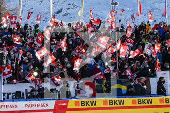 2021-12-12 - 12.12.2021, St. Moritz, St. Moritz, FIS Ski World Cup Women: St. Moritz, Swiss Fans during the race - 2021 FIS SKI WORLD CUP WOMEN - ALPINE SKIING - WINTER SPORTS