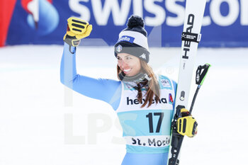 2021-12-12 - 12.12.2021, St. Moritz, St. Moritz, FIS Ski World Cup Women: St. Moritz, Elena Curtoni (Italy) second place - 2021 FIS SKI WORLD CUP WOMEN - ALPINE SKIING - WINTER SPORTS