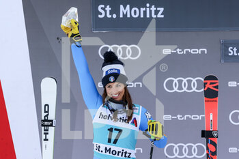 2021-12-12 - 12.12.2021, St. Moritz, St. Moritz, FIS Ski World Cup Women: St. Moritz, Elena Curtoni (Italy, third place) - 2021 FIS SKI WORLD CUP WOMEN - ALPINE SKIING - WINTER SPORTS