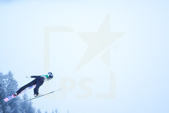 2021-12-18 - December 18, 2021, Engelberg, Gross-Titlis-Schanze, FIS Ski Jumping World Cup Engelberg, Dominik Peter SUI jumps from the hill (in action); with fog - 2021 FIS SKI JUMPING WORLD CUP - NORDIC SKIING - WINTER SPORTS