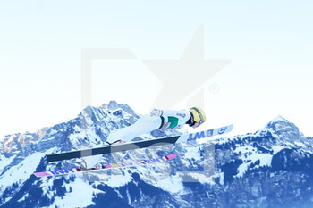 2021-12-18 - 18.12.2021, Engelberg, Gross-Titlis-Schanze, FIS Ski Jumping World Cup Engelberg, Sadreev Danil RUS jumps from the hill (in action) - 2021 FIS SKI JUMPING WORLD CUP - NORDIC SKIING - WINTER SPORTS