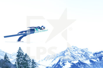 2021-12-18 - 18.12.2021, Engelberg, Gross-Titlis-Schanze, FIS Ski Jumping World Cup Engelberg, Wellinger Andreas GER jumps from the hill (in action) - 2021 FIS SKI JUMPING WORLD CUP - NORDIC SKIING - WINTER SPORTS